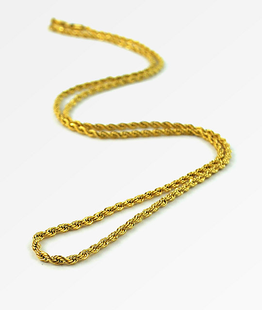 The Gold Gods Rope Chain 28" Necklace Zumiez